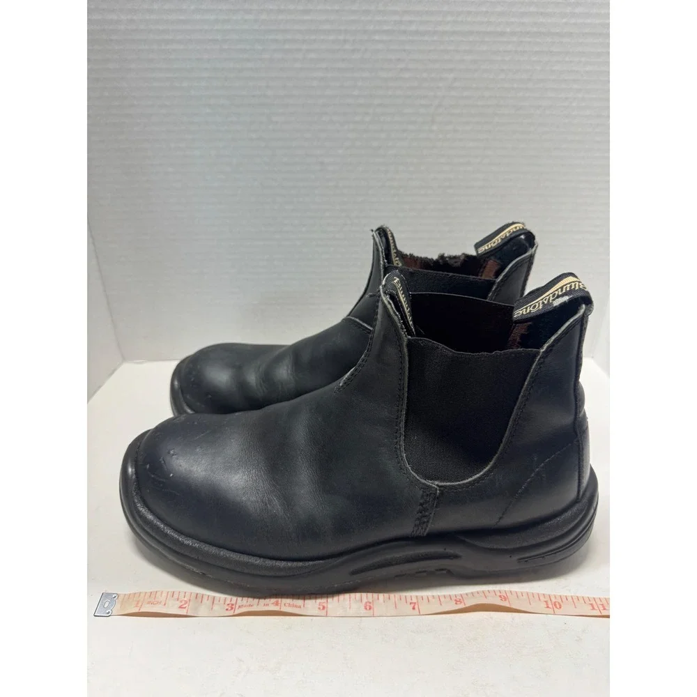 Blundstone 990 Mens Black Leather Chelsea Work Boots AU 8 US 9 Lug Sole